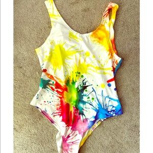 Splatter paint bodysuit